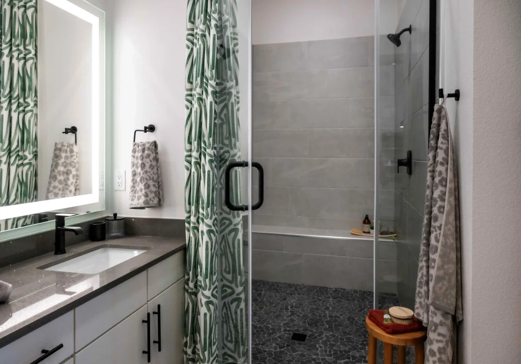 The Casey at Frisco Station Apartments Walk-in Shower