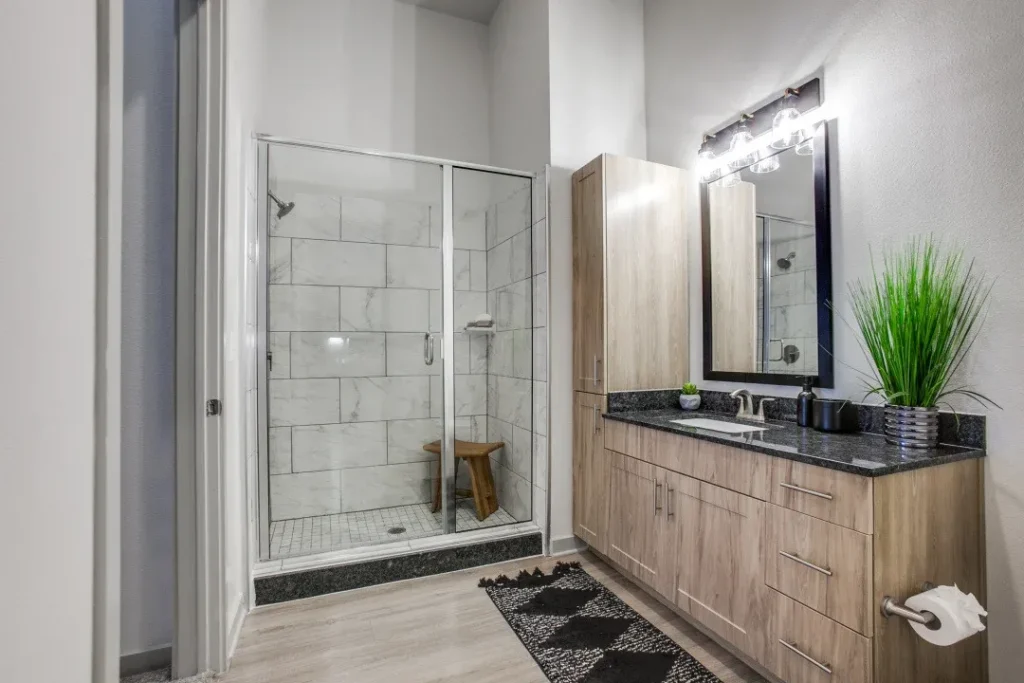 The Jade at Frisco Apartments Walk-in Shower
