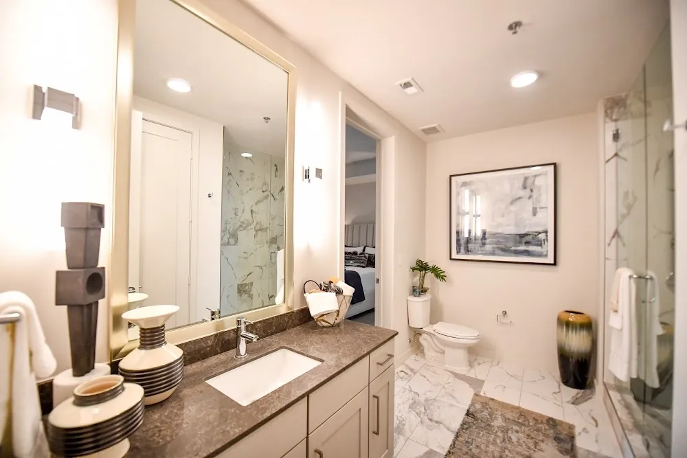 Twelve Cowboys Way Apartments Walk-in Shower